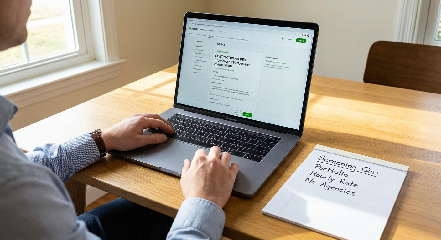 Post a Detailed Job on Upwork with Screening Questions