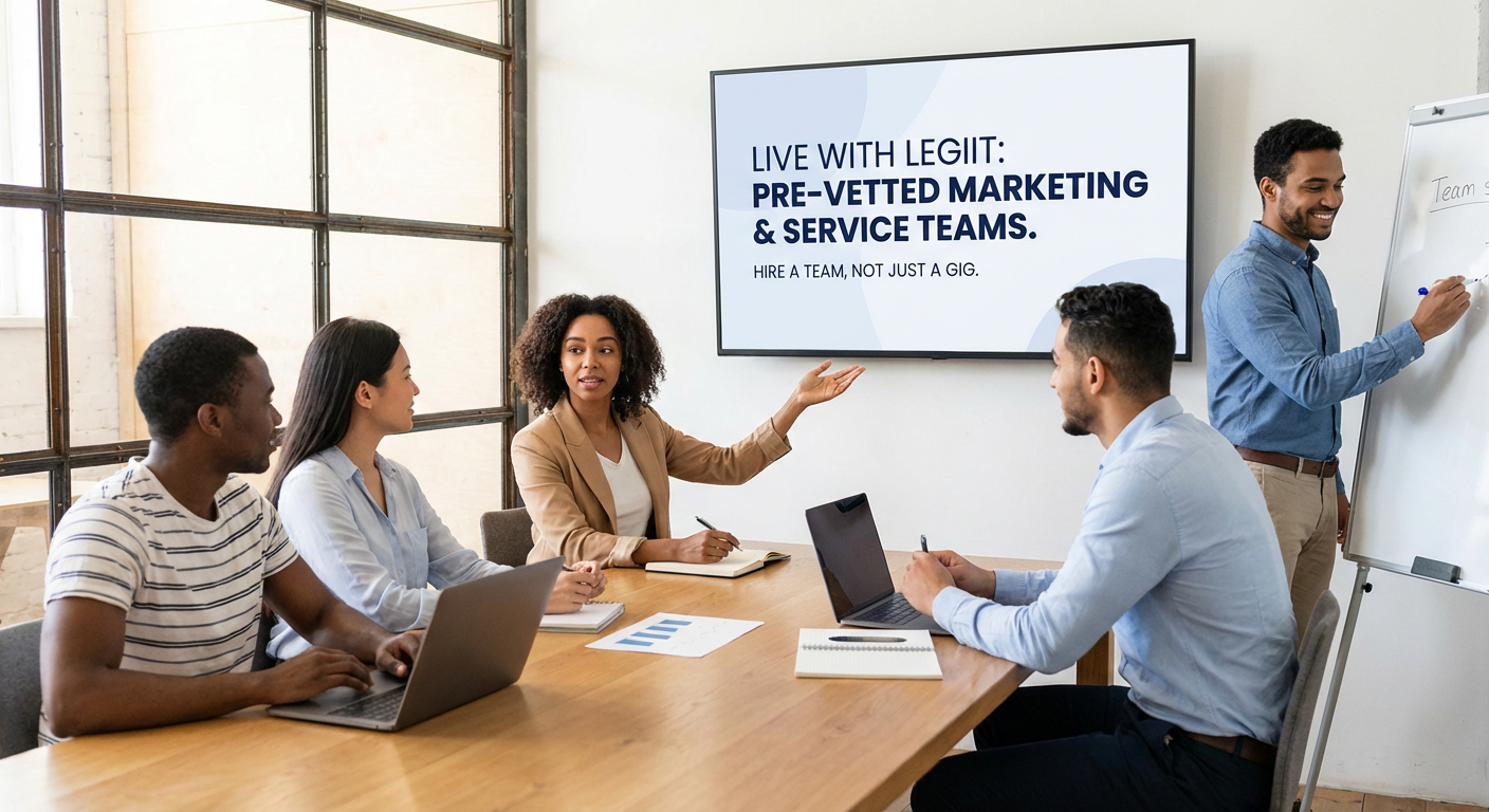 Start With Legiit for Pre-Vetted Marketing and Service Teams