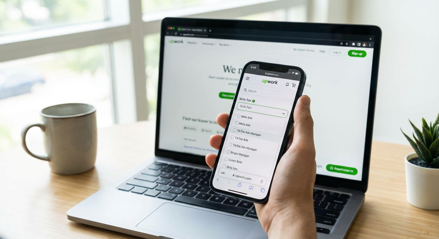Upwork with a Skills Test Filter