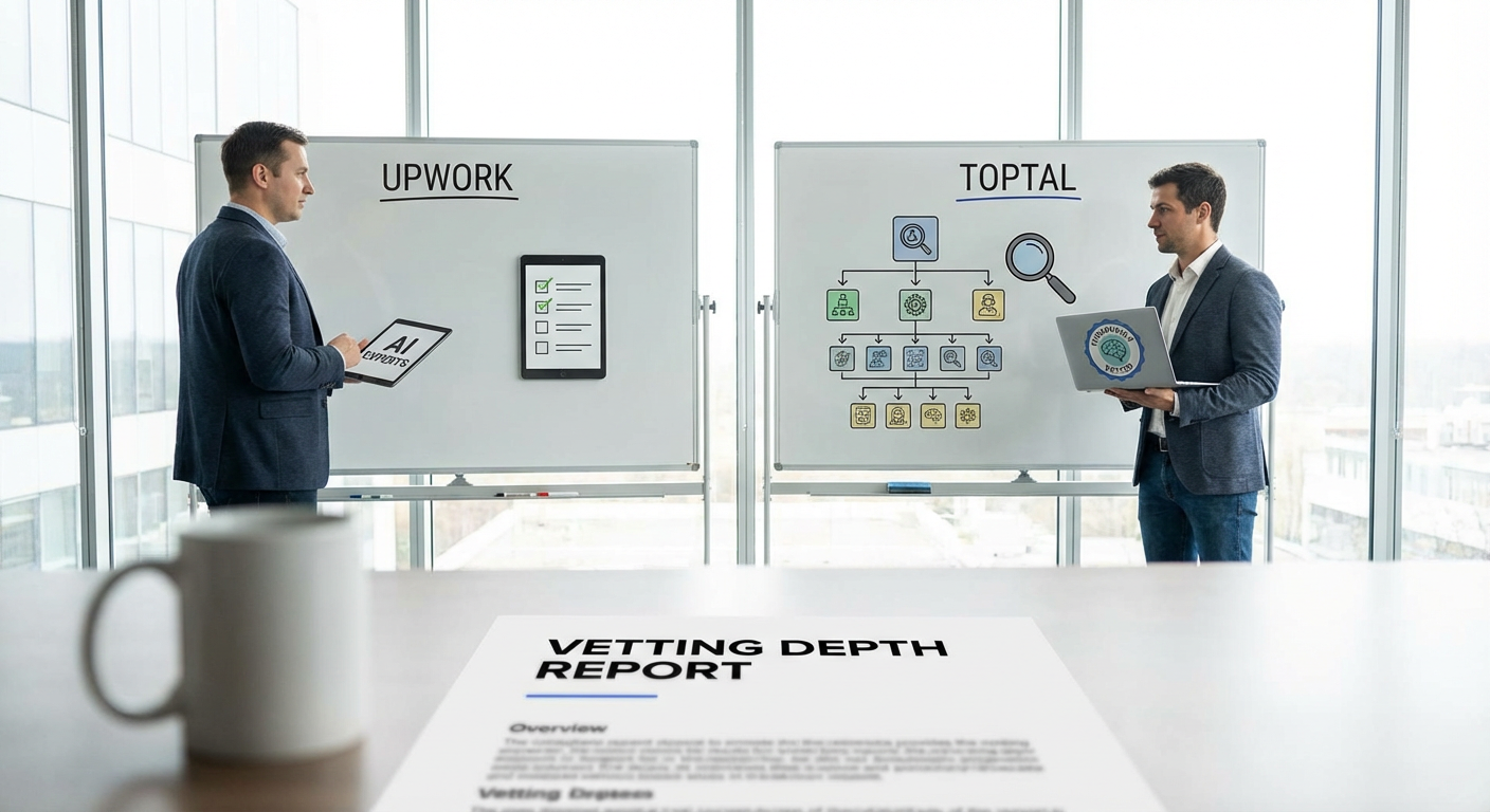 Upwork vs. Toptal: Vetting Depth