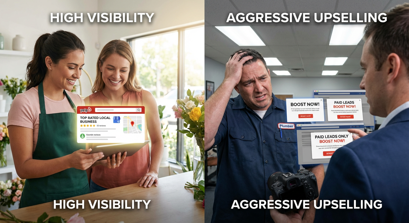 Yelp: High Visibility vs. Aggressive Upselling