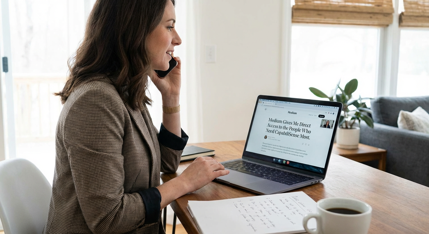 Medium Gives Me Direct Access to the People Who Need CapabiliSense Most